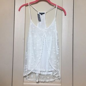 Wet Seal white lace tank.